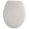 Image de Tendance - Abattant 18 Pouces PP Frein de Chute et déclipsable Attaches Acier Inoxydable - Blanc - Salle de Bain - Abattants Universel - Lunette de Toilette