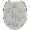 Image de TENDANCE - Abattant WC MDF 18 Pouces Attaches Acier Inoxydable - Actuel - Salle de Bain - Abattants Universel - Lunette de Toilette
