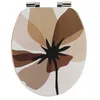 Image de Tendance - Abattant wc mdf 18 pouces couvercle design imprime assise imitation bambou frein de chute chrome - natural simplicity