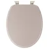 Image de Tendance - Abattant WC MDF 18 Pouces Attaches Plastiques - Beige - Salle de Bain - Abattants Universel - Lunette de Toilette