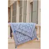Image de Plaid Enoha en coton bio Louise Misha Bleu azur 120x120
