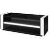 Image de PRICE FACTORY just for you Meuble TV Lina Noir et Blanc avec LED   143 x 50 x 52 cm