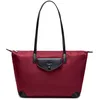 Image de David Jones - Sac à Main Cabas Nylon Femme - Fourre-Tout Sac Shopping Souple Grande Capacité - Shopper Tote Porté Epaule Bandoulière - Elégant Travail Ville Voyage Mode Original Tendance - Rouge