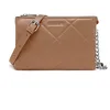 Image de David Jones - Petite Pochette Bandoulière Femme - Sacoche Chaînes Simili Cuir Matelassé - Sac à Main Soirée Besace Porté Epaule Téléphone - Mode Tendance Elégant - Clutch Ville - Vieux Rose