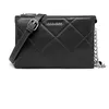 Image de David Jones - Petite Pochette Bandoulière Femme - Sacoche Chaînes Simili Cuir Matelassé - Sac à Main Soirée Besace Porté Epaule Téléphone - Mode Tendance Elégant - Clutch Ville - Noir