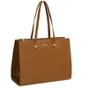 Image de David Jones - Sac à Main Cabas Fourre-Tout Femme Grande Taille XL - Sac Porté Epaule Cours Lycée Travail Business Format A4 - Sac Simili Cuir Shopper Anse Longue Sacoche Ordinateur - Marron Cognac