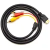 Image de HDMI vers RCA câble 1.5 m HDMI mâle vers 3RCA vidéo audio AV Component câble adaptateur convertisseur pour HDTV DVD de PC et la plupart des projecteurs LCD (ne pas utiliser pour PS4) (Noir) de Vshop en occasion ou reconditionné