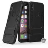Image de htdmobiles Housse Etui Coque Rigide Anti Choc pour Apple iPhone X + Verre trempe - Noir