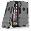 Image de htdmobiles Housse Etui Coque Rigide Anti Choc pour Apple iPhone X + Verre trempe - Gris