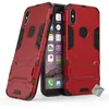 Image de htdmobiles Housse Etui Coque Rigide Anti Choc pour Apple iPhone XS + Verre trempe - Rouge