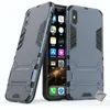 Image de htdmobiles Housse Etui Coque Rigide Anti Choc pour Apple iPhone XS Max + Verre trempe - Bleu Fonce
