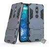 Image de htdmobiles Housse Etui Coque Rigide Anti Choc pour Nokia 7.1 (2018) + Verre trempe - Bleu Fonce