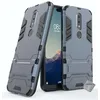 Image de htdmobiles Housse Etui Coque Rigide Anti Choc pour Nokia 6.1 Plus (2019) + Film ecran - Bleu Fonce
