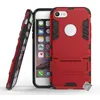 Image de htdmobiles Housse Etui Coque Rigide Anti Choc pour Apple iPhone SE (2020) + Verre trempe - Rouge