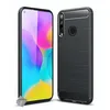 Image de htdmobiles Housse Etui Coque Silicone Gel Carbone pour Huawei P40 Lite E / Y7p + Film ecran - Noir