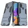 Image de htdmobiles Housse Etui Coque Rigide Anti Choc pour Samsung Galaxy A21s + Verre trempe - Bleu Fonce