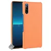 Image de htdmobiles Housse Etui Coque Rigide Simili Cuir Crocodile pour Sony Xperia L4 + Verre trempe - Orange
