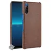 Image de htdmobiles Housse Etui Coque Rigide Simili Cuir Crocodile pour Sony Xperia L4 + Verre trempe - Marron