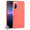 Image de htdmobiles Housse Etui Coque Rigide Simili Cuir Crocodile pour Sony Xperia 10 II + Verre trempe - Rouge