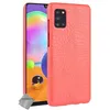 Image de htdmobiles Housse Etui Coque Rigide Simili Cuir Crocodile pour Samsung Galaxy A31 + Film ecran - Rouge