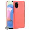 Image de htdmobiles Housse Etui Coque Rigide Simili Cuir Crocodile pour Samsung Galaxy A41 + Verre trempe - Rouge