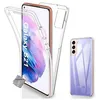 Image de htdmobiles Housse Etui Coque Silicone Gel 360 integrale Samsung Galaxy S21 5G + Film ecran - Transparent
