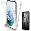 Image de htdmobiles Housse Etui Coque Gel 360 integrale Samsung Galaxy S21 Plus 5G + Verre trempe - Transparent