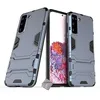 Image de htdmobiles Housse Etui Coque Rigide Anti Choc pour Samsung Galaxy S21 5G + Film ecran - Bleu Fonce