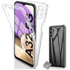 Image de htdmobiles Housse Etui Coque Silicone 360 integrale Samsung Galaxy A32 5G + Verre trempe - Transparent