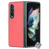 Image de htdmobiles Housse Etui Coque Rigide Simili Cuir Crocodile pour Samsung Galaxy Z Fold 3 5G - Rouge