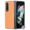 Image de htdmobiles Housse Etui Coque Rigide Simili Cuir Crocodile pour Samsung Galaxy Z Fold 3 5G - Orange
