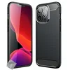 Image de htdmobiles Housse Etui Coque Silicone Gel Carbone pour Apple iPhone 13 Pro Max + Verre trempe - Noir