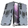 Image de htdmobiles Housse Etui Coque Rigide Anti Choc pour Samsung Galaxy S22 5G + Verre trempe - Bleu Fonce