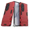 Image de htdmobiles Housse Etui Coque Rigide Anti Choc pour Huawei P50 Pro + Verre trempe - Rouge