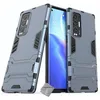Image de htdmobiles Housse Etui Coque Rigide Anti Choc pour Oppo Find X3 Neo + Verre trempe - Bleu Fonce