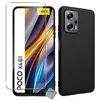 Image de htdmobiles Coque pour Xiaomi Poco X4 GT 5G - Housse Etui Silicone Gel Fine + Verre trempe - Noir