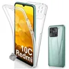 Image de htdmobiles Coque pour Xiaomi Redmi 10C - Housse Etui Silicone Gel 360 integrale + Film ecran - Transparent