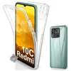Image de htdmobiles Coque pour Xiaomi Redmi 10C - Housse Etui Silicone Gel 360 integrale + Verre trempe - Transparent