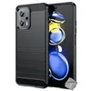 Image de htdmobiles Coque pour Xiaomi Poco X4 GT 5G - Housse Etui Silicone Gel Carbone + Film ecran - Noir
