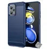 Image de htdmobiles Coque pour Xiaomi Poco X4 GT 5G - Housse Etui Silicone Gel Carbone + Verre trempe - Bleu Fonce
