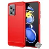 Image de htdmobiles Coque pour Xiaomi Poco X4 GT 5G - Housse Etui Silicone Gel Carbone + Verre trempe - Rouge