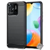 Image de htdmobiles Coque pour Xiaomi Redmi 10C - Housse Etui Silicone Gel Carbone + Film ecran - Noir