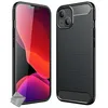 Image de htdmobiles Coque pour Apple iPhone 13/14 - Housse Etui Silicone Gel Carbone + Film ecran - Noir