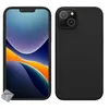 Image de htdmobiles Coque pour Apple iPhone 14 Plus - Housse Etui Silicone Gel Fine + Verre trempe - Noir