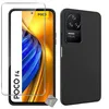 Image de htdmobiles Coque pour Xiaomi Poco F4 5G - Housse Etui Silicone Gel Fine + Verre trempe - Noir