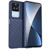 Image de htdmobiles Coque pour Xiaomi Poco F4 5G - Housse Etui Silicone Gel Thunder + Film ecran - Bleu Fonce