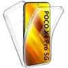 Image de htdmobiles Coque pour Xiaomi Poco X4 Pro 5G - Housse Etui Silicone Gel 360 integrale + Film ecran - Transparent