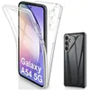 Image de htdmobiles Coque pour Samsung Galaxy A54 5G - Housse Etui Silicone Gel 360 integrale + Film ecran - Transparent