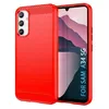 Image de htdmobiles Coque pour Samsung Galaxy A34 5G - Housse Etui Silicone Gel Carbone + Verre trempe - Rouge