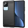 Image de htdmobiles Coque pour Xiaomi Poco F4 5G - Housse Etui Silicone Gel Carbone + Film ecran - Noir